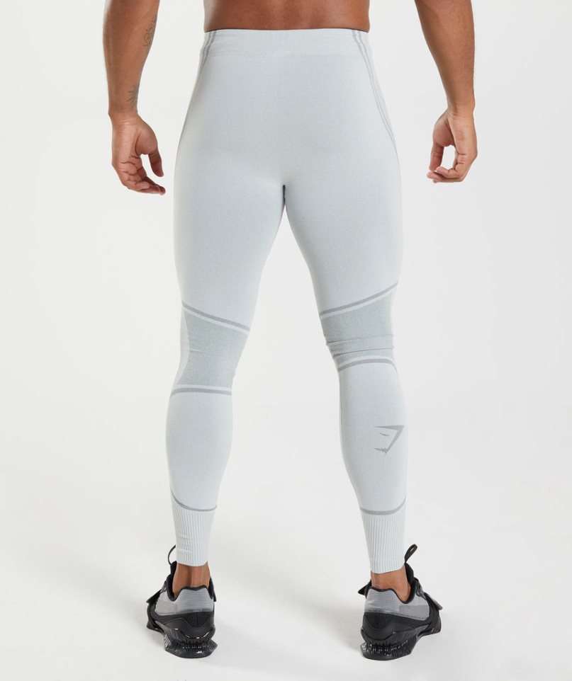 Men's Gymshark 315 Seamless Leggings Light Grey | NZ 1HMYKJ